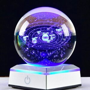 Crystal Sphere with LED Base